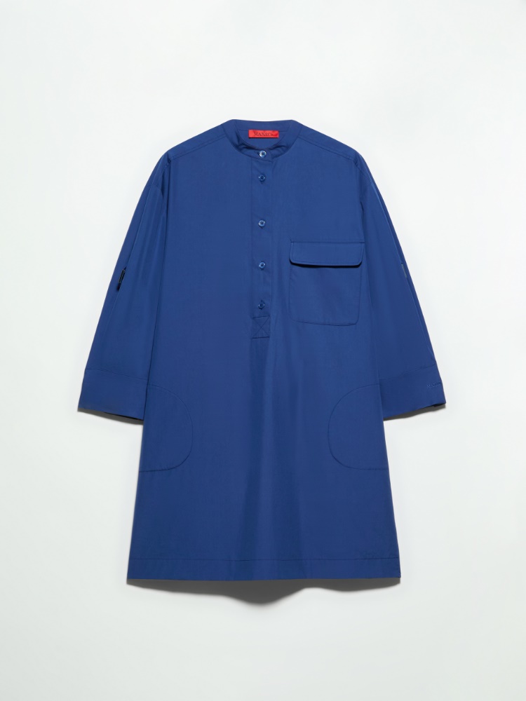 Wide-fit poplin trousers, navy | MAX&Co. Poplin tunic dress - NAVY - MAX&Co.